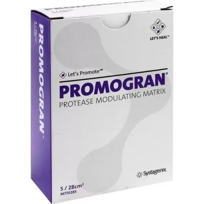 PROMOGRAN Tamponamentos estéreis de 28 cm2, 5 peças PROMOGRAN Tamponamentos estéreis de 28 cm2, 5 peças