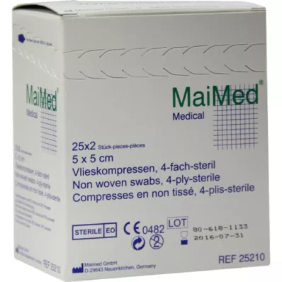 VLIESKOMPRESSEN 5x5 cm estéril, 25X2 peças VLIESKOMPRESSEN 5x5 cm estéril, 25X2 peças