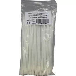 WATTESTÄBCHEN Cabeça pequena de plástico 15 cm, 100 peças