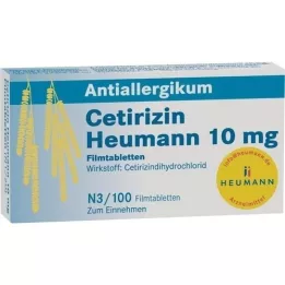 CETIRIZIN Heumann 10 mg comprimidos revestidos por película, 100 unidades