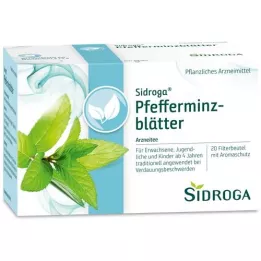 SIDROGA Sacos de filtro de chá de folhas de hortelã-pimenta, 20X1,5 g