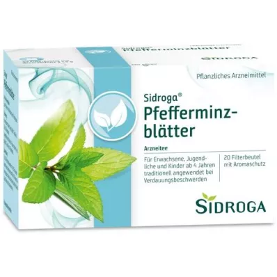 SIDROGA Sacos de filtro de chá de folhas de hortelã-pimenta, 20X1,5 g SIDROGA Sacos de filtro de chá de folhas de hortelã-pimenta, 20X1,5 g