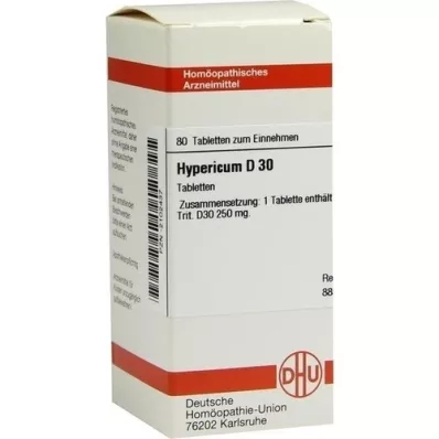 HYPERICUM D 30 comprimidos, 80 unidades HYPERICUM D 30 comprimidos, 80 unidades