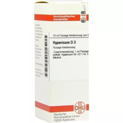 HYPERICUM Diluição D3, 20 ml HYPERICUM Diluição D3, 20 ml