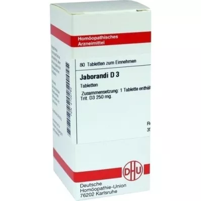 JABORANDI D 3 comprimidos, 80 unidades JABORANDI D 3 comprimidos, 80 unidades