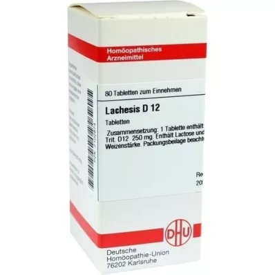 LACHESIS D 12 comprimidos, 80 unidades