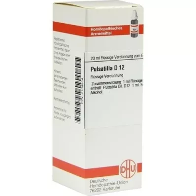 PULSATILLA Diluição D 12, 20 ml PULSATILLA Diluição D 12, 20 ml