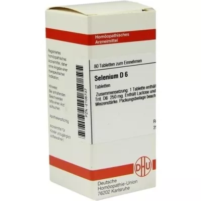SELENIUM D 6 comprimidos, 80 unidades SELENIUM D 6 comprimidos, 80 unidades
