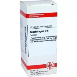 STAPHISAGRIA D 6 comprimidos, 80 unidades