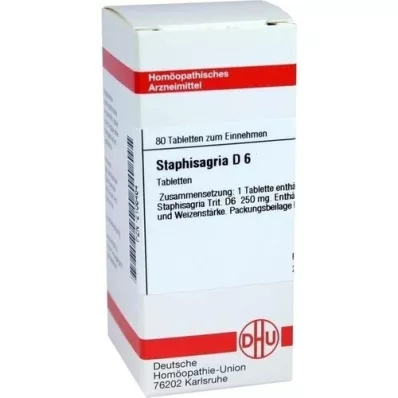 STAPHISAGRIA D 6 comprimidos, 80 unidades