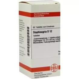 STAPHISAGRIA D 12 comprimidos, 80 unidades