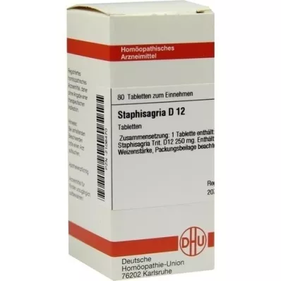 STAPHISAGRIA D 12 comprimidos, 80 unidades