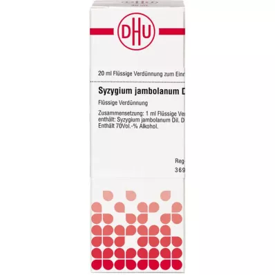 SYZYGIUM JAMBOLANUM Diluição D 2, 20 ml SYZYGIUM JAMBOLANUM Diluição D 2, 20 ml
