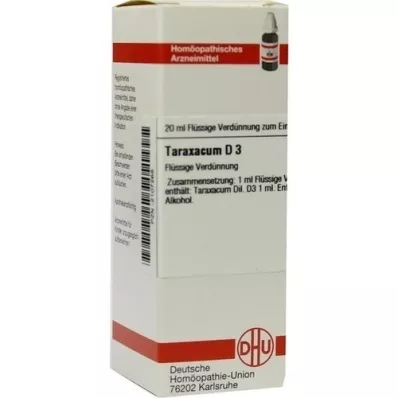 TARAXACUM Diluição D3, 20 ml TARAXACUM Diluição D3, 20 ml