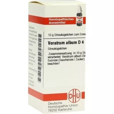 VERATRUM ALBUM D 4 glóbulos, 10 g VERATRUM ALBUM D 4 glóbulos, 10 g