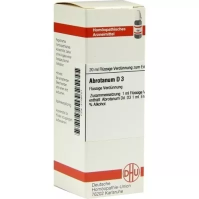 ABROTANUM Diluição D3, 20 ml ABROTANUM Diluição D3, 20 ml