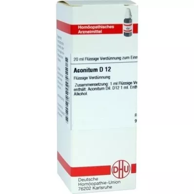 ACONITUM Diluição D 12, 20 ml ACONITUM Diluição D 12, 20 ml