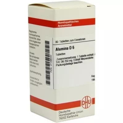 ALUMINA D 6 comprimidos, 80 unidades ALUMINA D 6 comprimidos, 80 unidades
