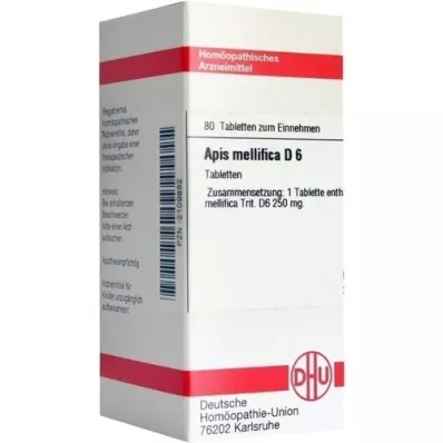 APIS MELLIFICA D 6 comprimidos, 80 unidades APIS MELLIFICA D 6 comprimidos, 80 unidades