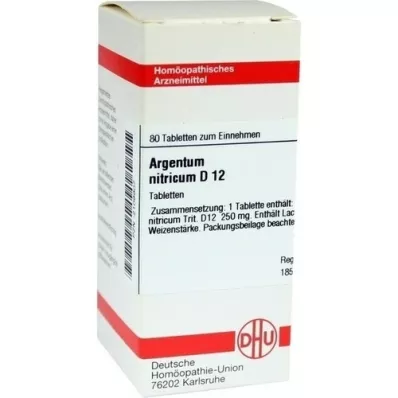 ARGENTUM NITRICUM D 12 comprimidos, 80 unidades ARGENTUM NITRICUM D 12 comprimidos, 80 unidades