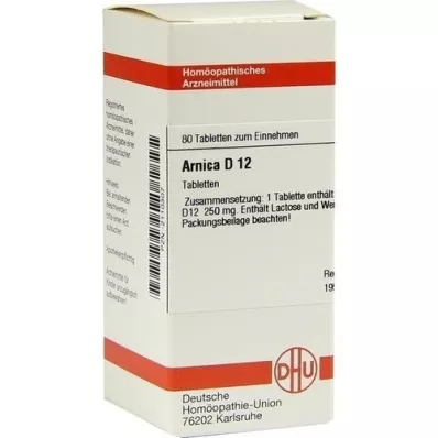 ARNICA D 12 comprimidos, 80 unidades ARNICA D 12 comprimidos, 80 unidades