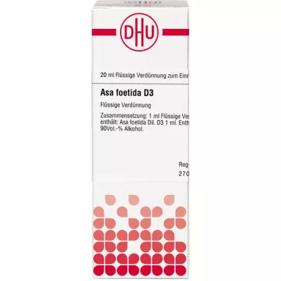 ASA FOETIDA Diluição D3, 20 ml ASA FOETIDA Diluição D3, 20 ml
