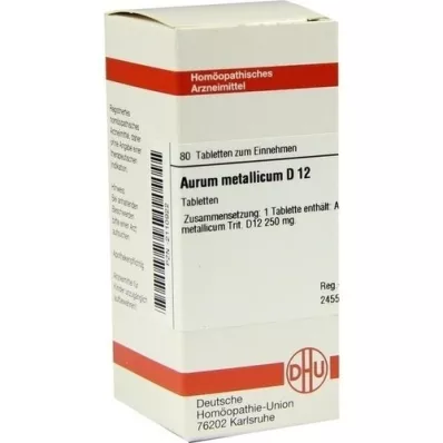 AURUM METALLICUM D 12 comprimidos, 80 unidades