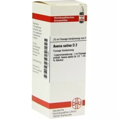 AVENA SATIVA Diluição D 2, 20 ml AVENA SATIVA Diluição D 2, 20 ml