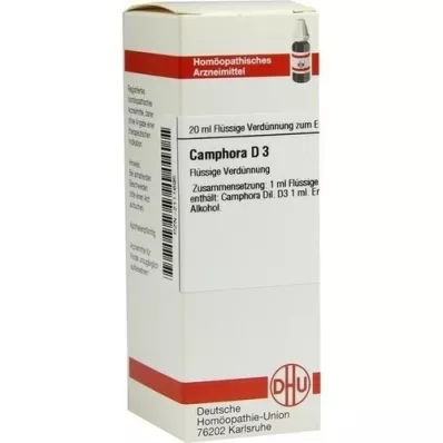 CAMPHORA Diluição D3, 20 ml CAMPHORA Diluição D3, 20 ml