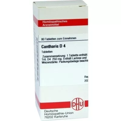 CANTHARIS D 4 comprimidos, 80 unidades