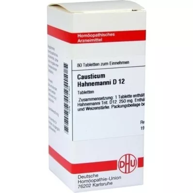 CAUSTICUM HAHNEMANNI D 12 comprimidos, 80 unidades CAUSTICUM HAHNEMANNI D 12 comprimidos, 80 unidades