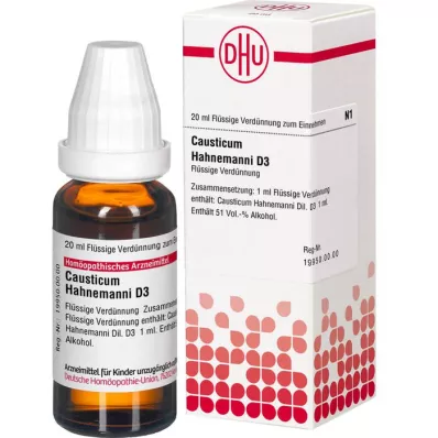 CAUSTICUM HAHNEMANNI Diluição D3, 20 ml CAUSTICUM HAHNEMANNI Diluição D3, 20 ml
