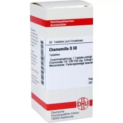 CHAMOMILLA D 30 comprimidos, 80 unidades