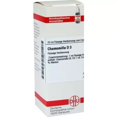 CHAMOMILLA Diluição D3, 20 ml CHAMOMILLA Diluição D3, 20 ml