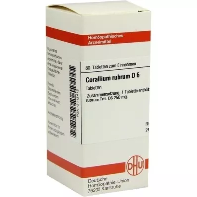 CORALLIUM RUBRUM D 6 comprimidos, 80 unidades