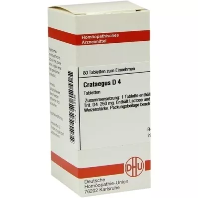 CRATAEGUS D 4 comprimidos, 80 unidades
