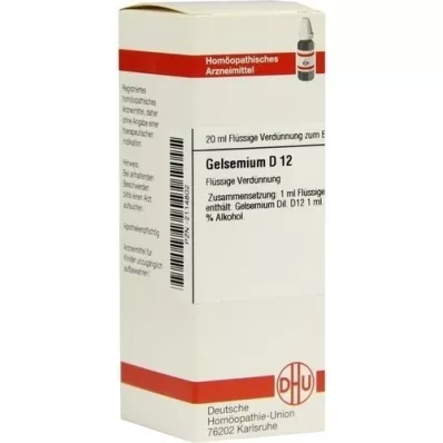 GELSEMIUM Diluição D 12, 20 ml GELSEMIUM Diluição D 12, 20 ml