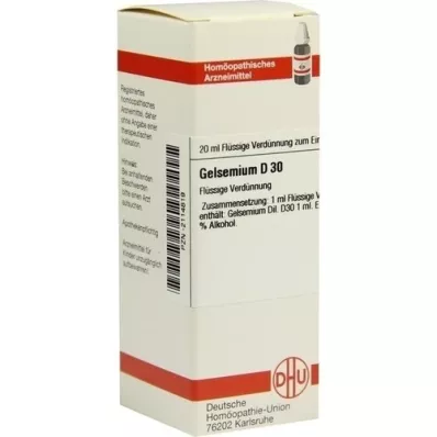 GELSEMIUM Diluição D 30, 20 ml GELSEMIUM Diluição D 30, 20 ml