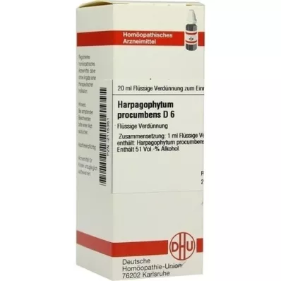 HARPAGOPHYTUM PROCUMBENS Diluição D 6, 20 ml
