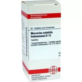 MERCURIUS SOLUBILIS Hahnemanni D 12 comprimidos, 80 unidades