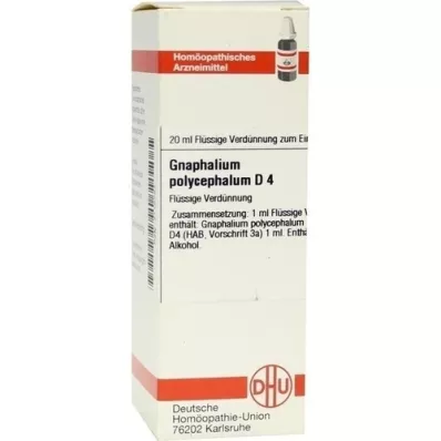 GNAPHALIUM POLYCEPHALUM Diluição D4, 20 ml GNAPHALIUM POLYCEPHALUM Diluição D4, 20 ml
