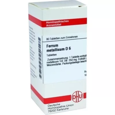 FERRUM METALLICUM D 6 comprimidos, 80 unidades FERRUM METALLICUM D 6 comprimidos, 80 unidades