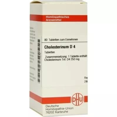CHOLESTERINUM D 4 comprimidos, 80 unidades CHOLESTERINUM D 4 comprimidos, 80 unidades