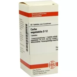 CARBO VEGETABILIS D 12 comprimidos, 80 unidades