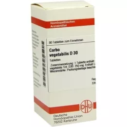 CARBO VEGETABILIS D 30 comprimidos, 80 unidades