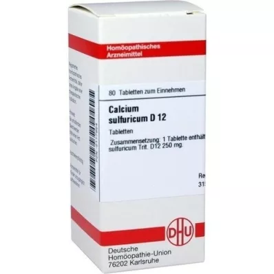 CALCIUM SULFURICUM D 12 comprimidos, 80 unidades
