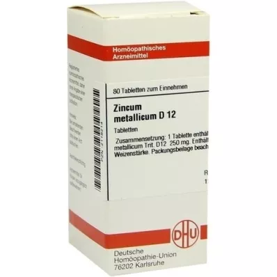 ZINCUM METALLICUM D 12 comprimidos, 80 unidades