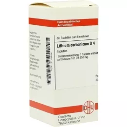 LITHIUM CARBONICUM D 4 comprimidos, 80 unidades