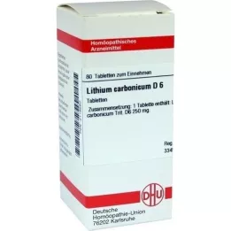 LITHIUM CARBONICUM D 6 comprimidos, 80 unidades