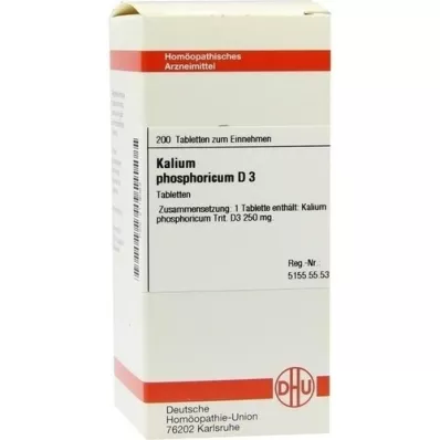 KALIUM PHOSPHORICUM D 3 comprimidos, 200 unidades KALIUM PHOSPHORICUM D 3 comprimidos, 200 unidades